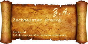 Zechmeister Aranka névjegykártya